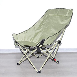 户外折叠椅便携折叠高背加高月亮椅躺椅露营椅子装 U备小凳子折叠