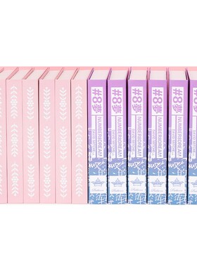 粉色女孩子房间装饰假书摆件样板C间儿童房创意饰品模型书本仿真