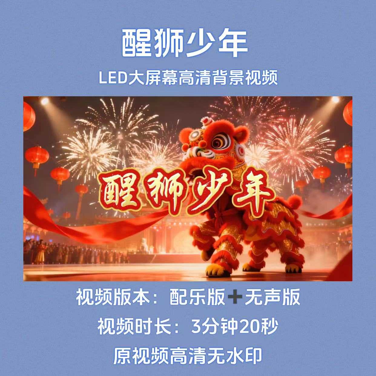 醒狮少年 少儿舞狮节目表演年会刻录盘个性化服务