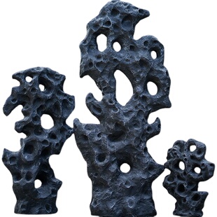 别墅庭院中式园林造景玻璃钢仿真太湖石窟窿石风景观赏石头雕塑