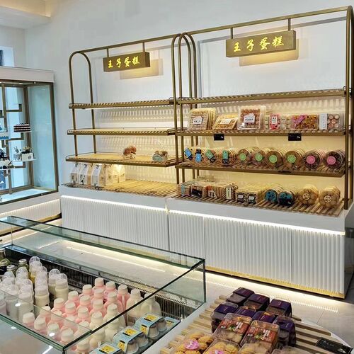 超市常温现烤弧形面包柜面包展示柜中岛柜商用小型柜边柜