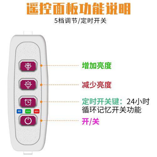 生长灯全光谱室内灯管多肉种植补光灯