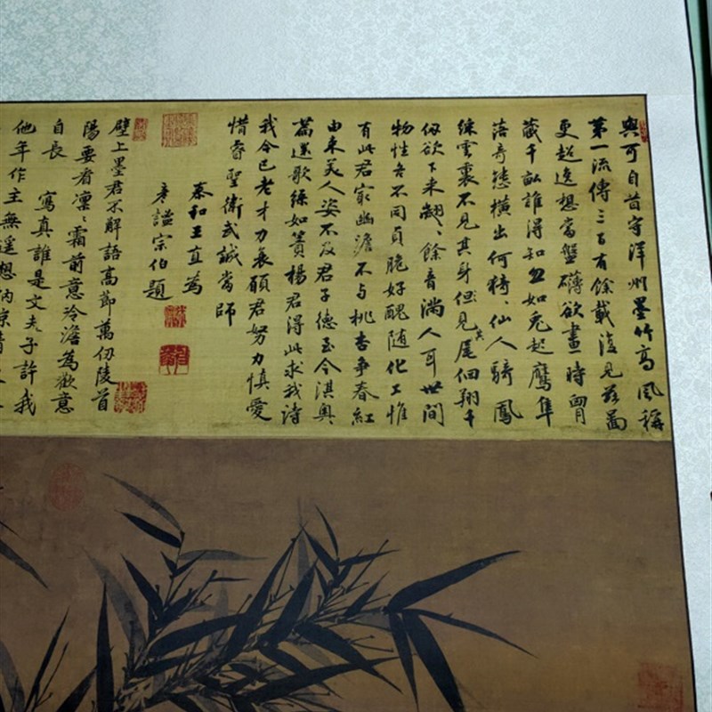 宋 文同 墨竹图 古代名家竹子国画真迹微喷复制品学习临摹装饰画