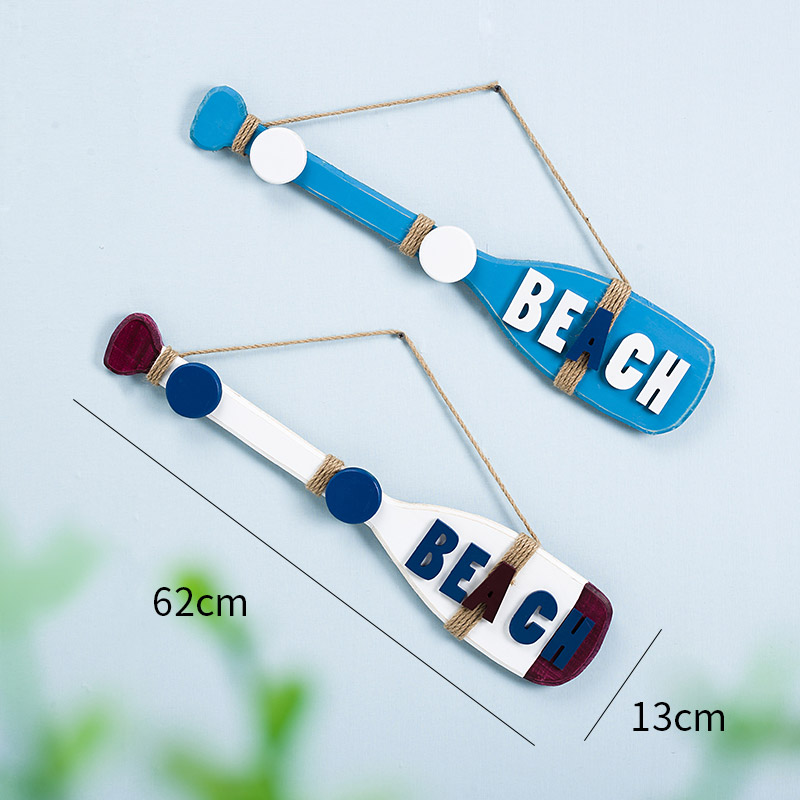 地中海欧式船浆挂钩衣帽挂钩 创意挂衣钩 木质船桨壁挂装饰