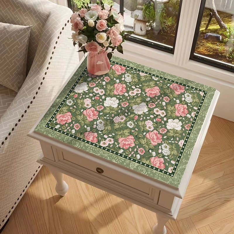 卧室防尘防水床头柜垫皮革盖布盖巾PC梳妆台面垫写字台书桌垫子