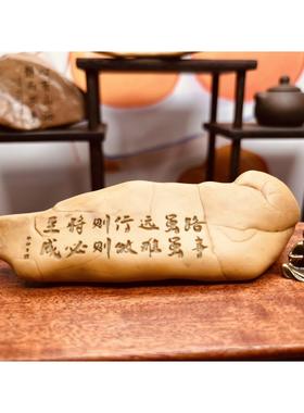 新疆戈壁滩泥石刻字办公桌茶桌鱼缸盆景造景石头石形颜色随