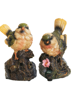 鸟鸣器会叫仿真小鸟花园装饰摆件壁挂办公室楼盘样板间创意工艺品