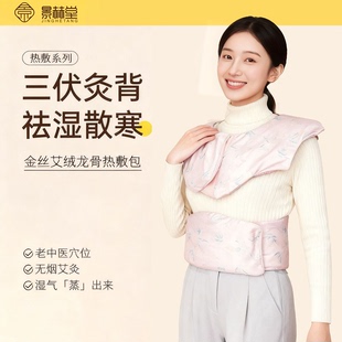 景赫堂龙骨灸艾草热敷包肩颈督脉贴后背部家用艾灸电加热疏通神器