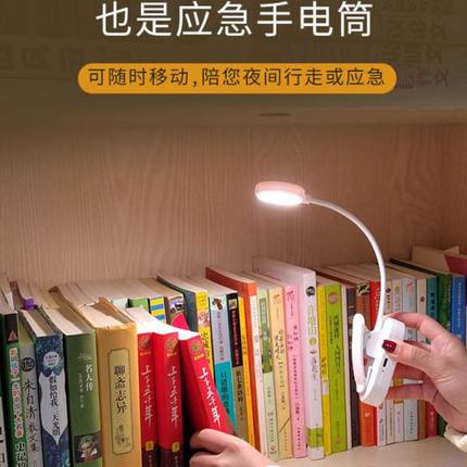 迪亚小型台灯迷你床头看书夜灯护眼阅读灯夹书电池学生宿舍被窝灯