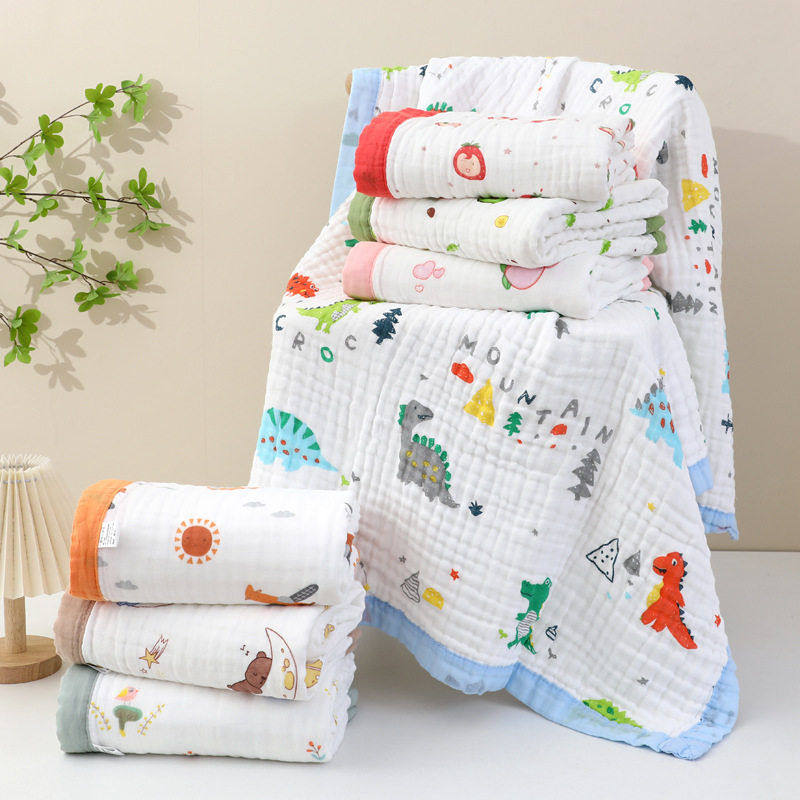 婴儿纱布浴巾纯棉密六层初生儿童毛巾被子新生儿浴后裹巾,婴童用品,婴童毛毯/盖毯,淘宝优惠券,粉丝福利购,淘宝优惠卷