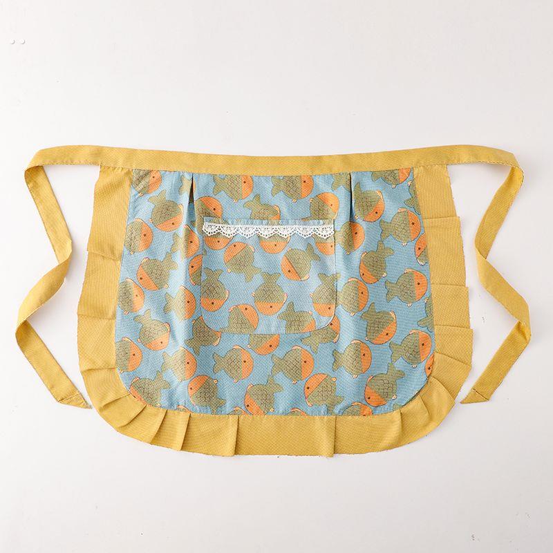 时尚新款半身围裙厨房家用防污围裙耐磨上班做饭可爱工作服围腰