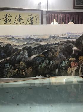 大好河山图 中式山水横幅画国画客厅餐厅大堂沙发背景装饰画挂画
