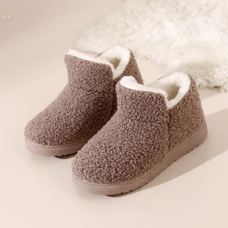 2024冬季新款老北京棉鞋女居家保暖防滑棉拖鞋加绒加厚妈妈雪地靴