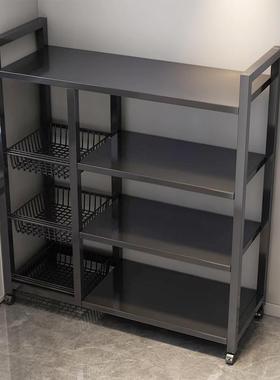 置物架厨房多层菜篮子收纳架家用多功能可移动落地放果蔬储物架子