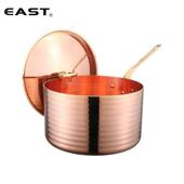 EAST东方厨具铜三层精钻高身汁锅西餐牛排酱汁锅镀金单柄料理锅