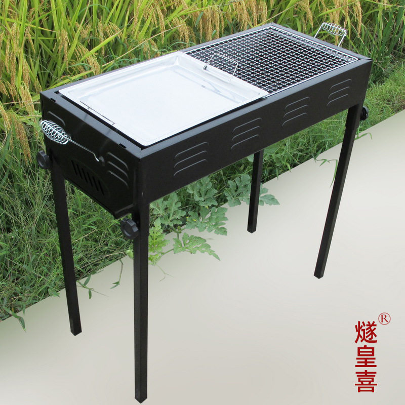 大号日式木炭烧烤炉户外折叠烧烤架子带烤煎盘两用BBQ碳烤炉批发