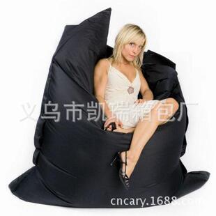 懒骨头沙发睡袋户外防水沙发床便携折叠三季沙发欧黑色