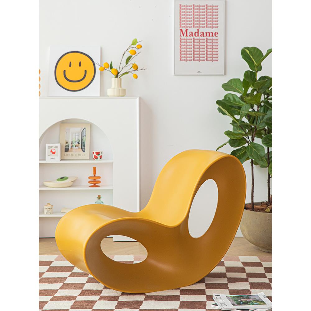 北欧网红摇摇椅客厅家用休闲逍遥椅设计师阳台懒人休息区沙发椅