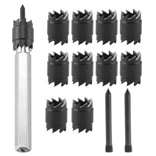 焊点去除钻13件套高速钢点焊钻焊点电动工具套装六角柄修锚点钻头