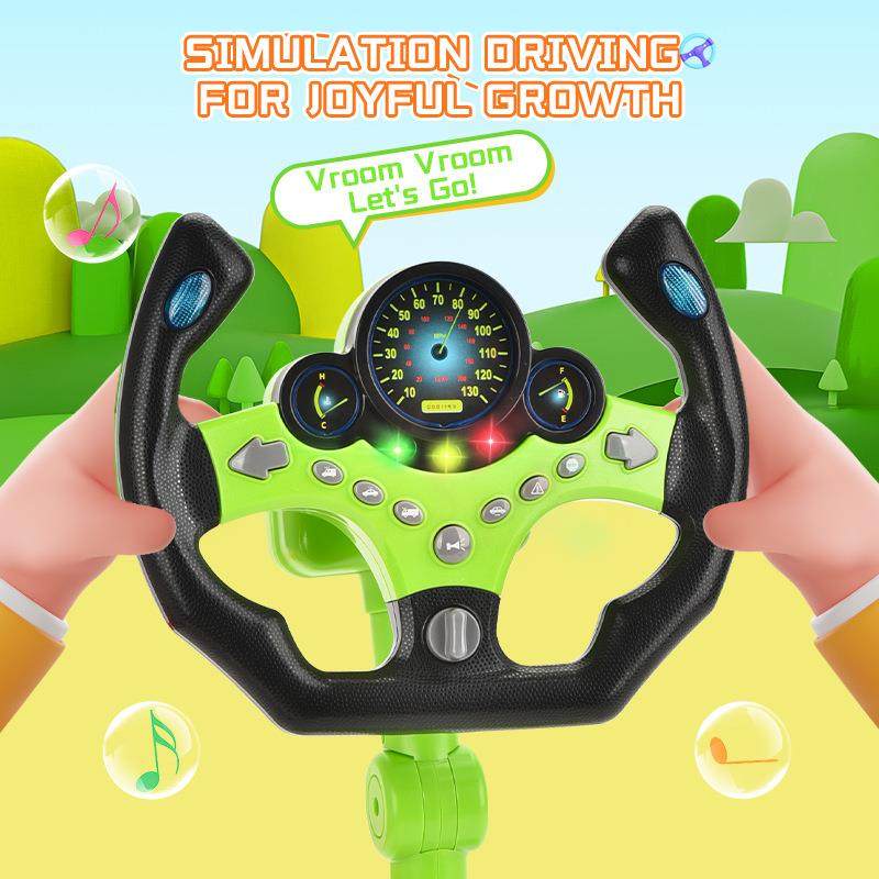 儿童立式U型赛车方向盘仿真模拟油门驾驶汽车婴幼儿益智玩具