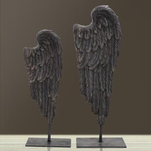 欧式家居装饰品复古铁艺羽翼摆件玄关门厅客厅书房摆件商务送礼