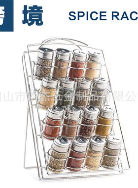 香料架spicerack不锈钢调味架厨房置物架折叠式收纳套装热销
