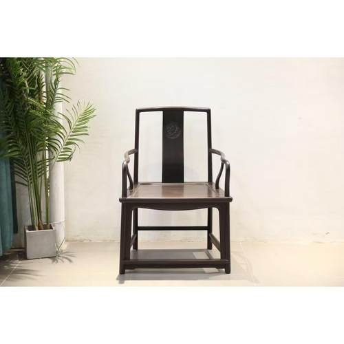 紫光檀东非黑黄檀三件套官帽椅茶椅太师老板椅洽谈椅