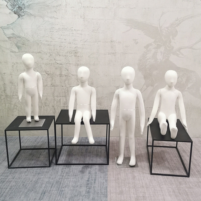 儿童软体全身模特童装店服装陈列展示架可插针婴童人体小孩模特架