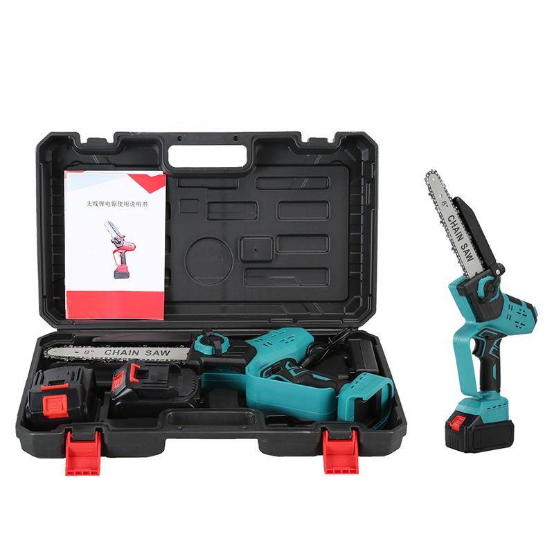 8寸园林锂电锯家用小型手持锯锂电锯大功率手持链锯砍树伐木锯