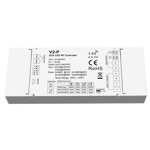 V2-P12-48V480WMAX2.4Gpush可设DIM或CCT模式PWM频率可选