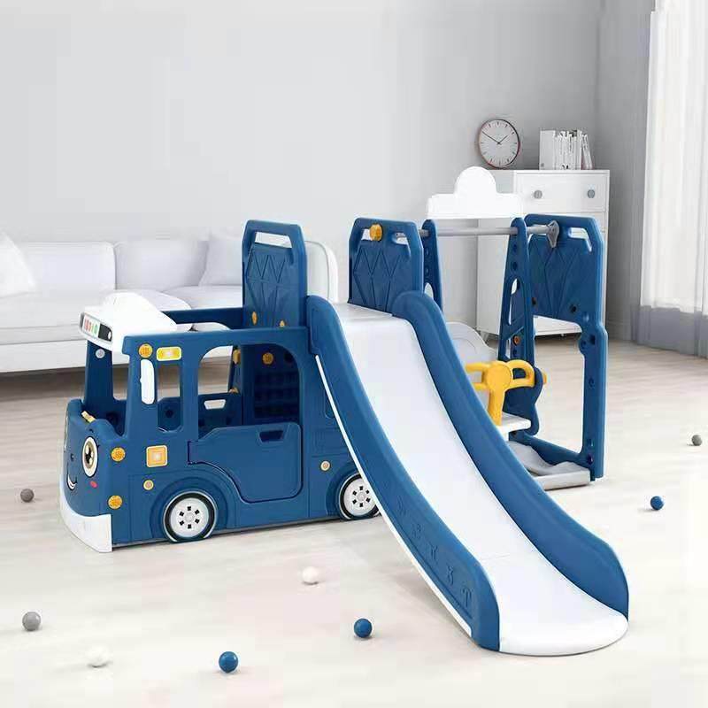 儿童室内汽车滑梯家用玩具多功能宝宝滑滑梯小型秋千组合塑料加厚