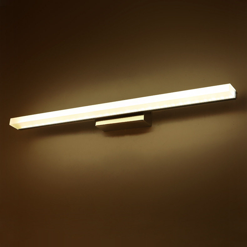 现代简约LED防水浴室镜前灯创意北欧化妆镜卫生间极简长条形壁灯