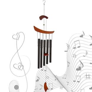 义乌户外金属管风铃挂饰5管横排风铃花园家居装饰工艺品挂件