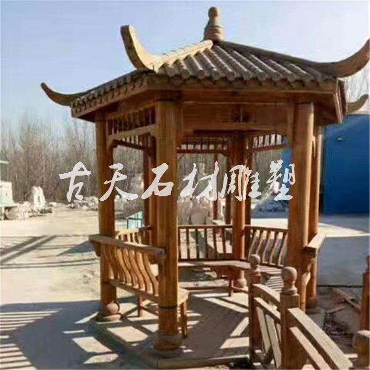 山西碳化木凉亭山西实木葡萄架山西木质亭子