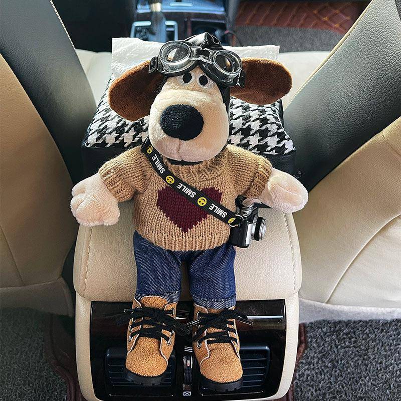 车用公仔创意纸巾盒车载纸抽盒汽车装饰品摆件扶手箱可爱高级内HB