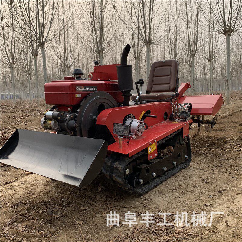 大棚果园履带式旋耕机山地坡地农田小型管理机农用小型犁地耕田机