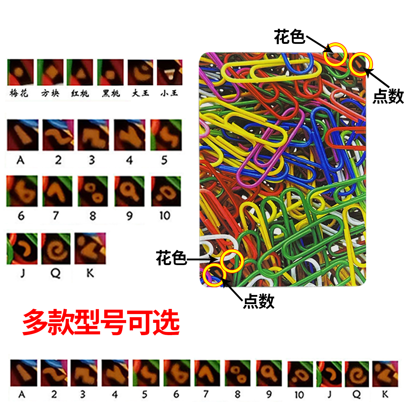 宾王2206魔术扑克背面认牌道具黑科技表演辨识别记号牌可定制纸牌