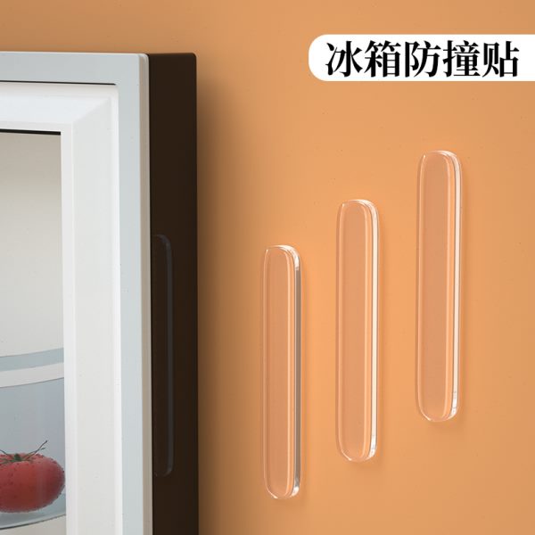 无痕防撞贴门后门把手防撞神器冰箱门防撞垫透明加厚软硅胶静音条