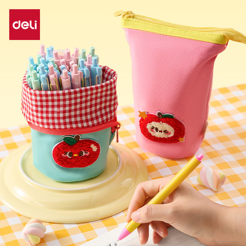 得力笔袋多层大容量文具袋2025新款超火高颜值ins风女孩文具盒小学生可爱初中生多功能幼儿园儿童收纳铅笔盒