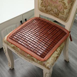 天凉席坐垫带绑带办公室电脑棋牌椅凉垫竹子透气防滑客厅家用 夏季