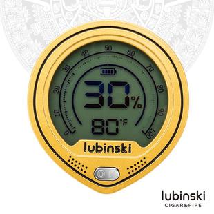 鲁宾斯基电子数显温湿度表高精灵敏精准度双显雪茄环境温度湿度计