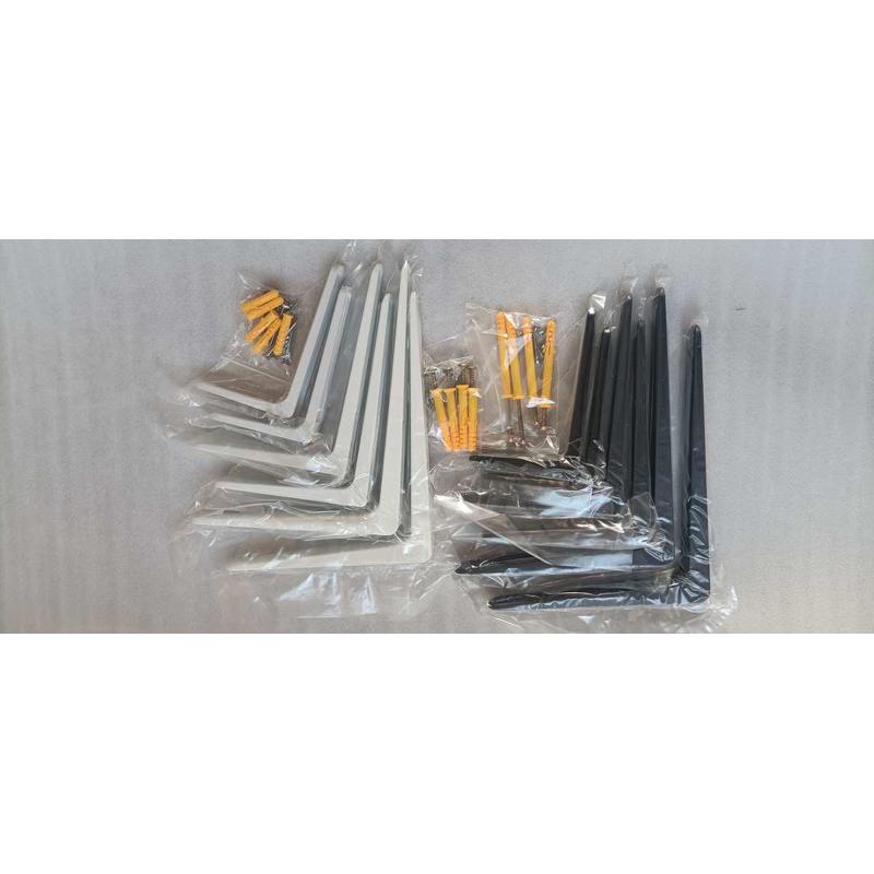 壁挂白黑色加厚金属三角隔板支架固定书架柜置物架玻璃支撑层板