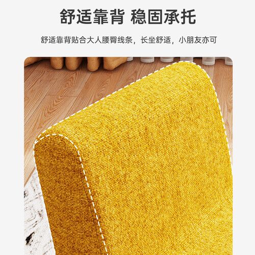 速发小凳子家用凳意圆沙布艺实木换鞋凳客厅板凳懒人创发茶几矮凳