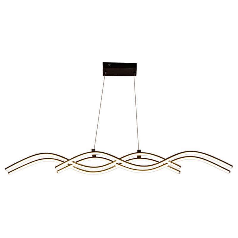 1682计师极简北长条拼接餐厅吊灯设led现代简约欧餐灯工作室灯桌