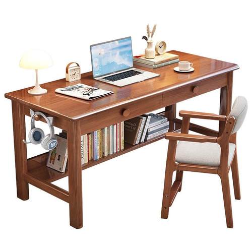北欧实木书桌家用中学生学习桌小户型卧室成人办公工作台电脑桌