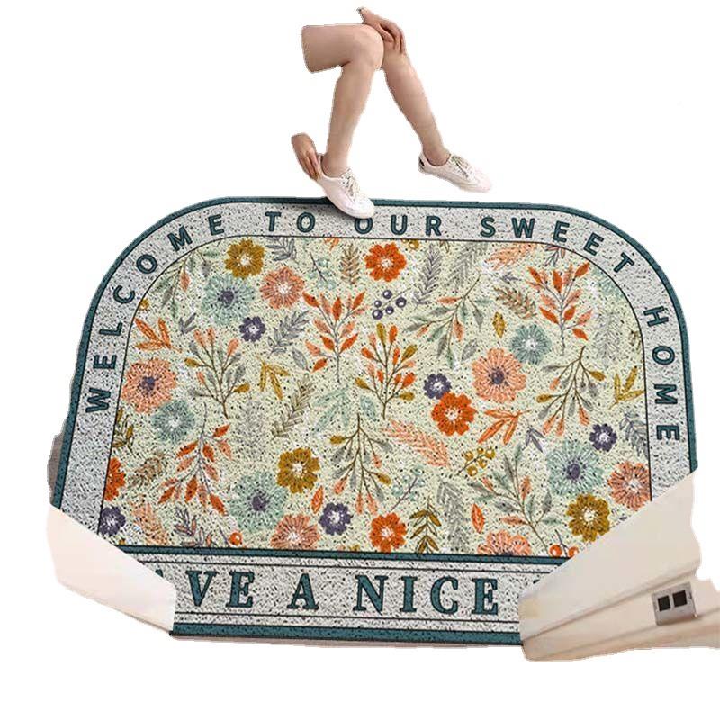 复垫古丝圈地垫家用进F-10门门玄美关耐脏耐磨脚垫式pvc门口蹭垫