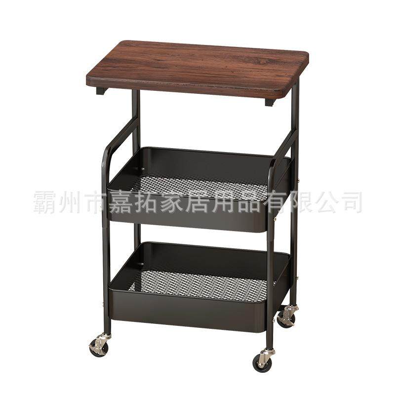 客厅多层收纳架可移动咖啡厅零食杯子收纳车木板家用小推车置物架,收纳整理,书桌收纳置物架,淘宝优惠券,粉丝福利购,淘宝优惠卷