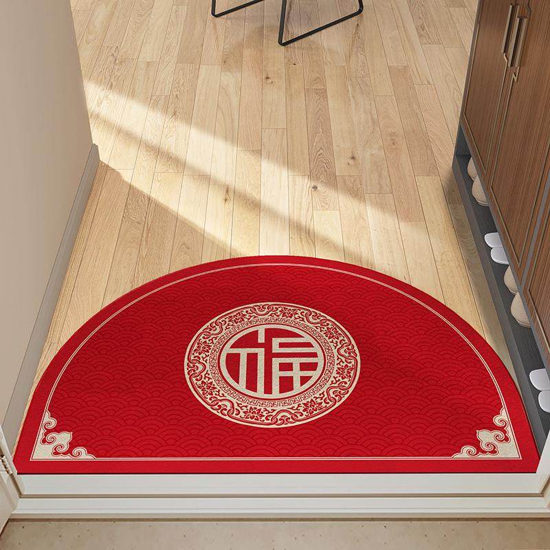 出入平安半圆入户门o地垫中式家用红色进门防滑耐脏门垫新年脚垫,居家布艺,入户地垫,淘宝优惠券,粉丝福利购,淘宝优惠卷