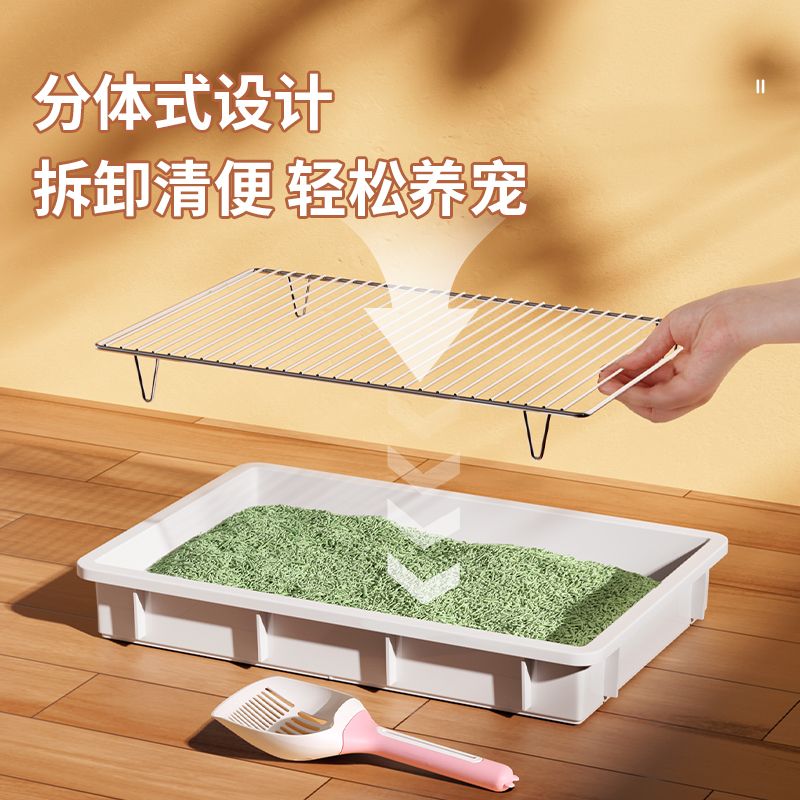 狗厕所304不锈钢防踩吃屎漏屎自制DIY狗狗用猫砂盆狗砂盆中小型犬