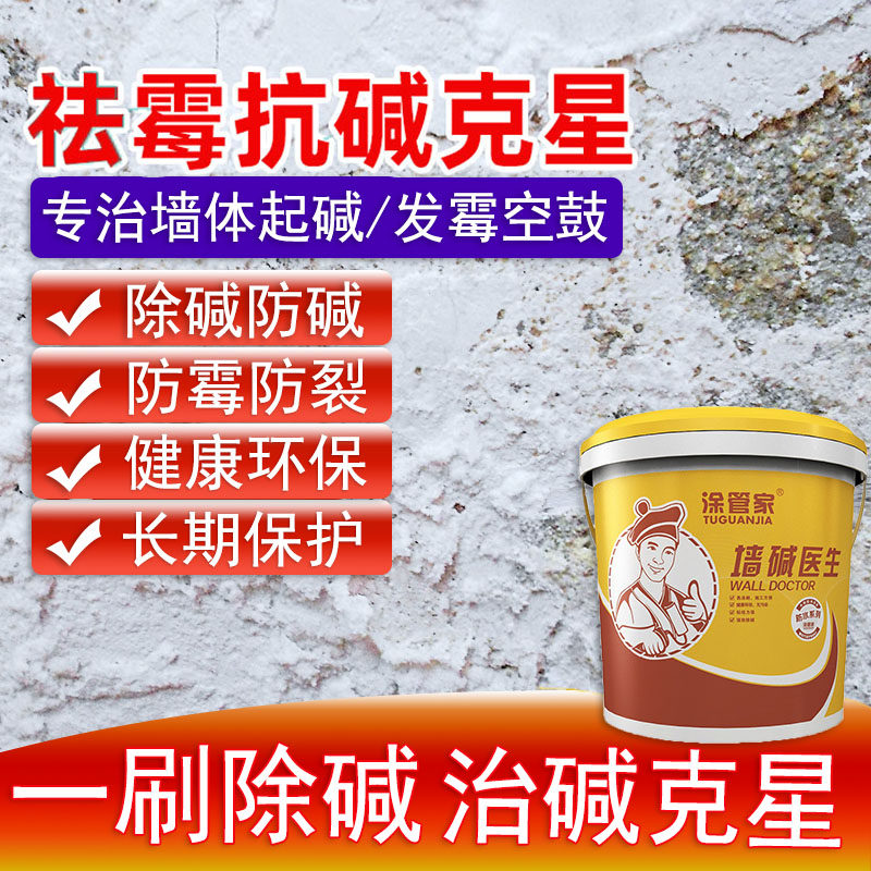 反碱处理墙壁除碱剂碱返碱修补防潮固沙返潮发霉补墙抗碱王